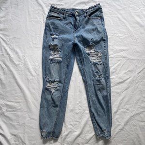 Wild Fable High Waisted Destructed Mom Jeans